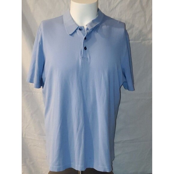 Robert Barakett Other - Robert Barakett Sky Blue 100% Pima Cotton Short Sleeve Polo Shirt XL